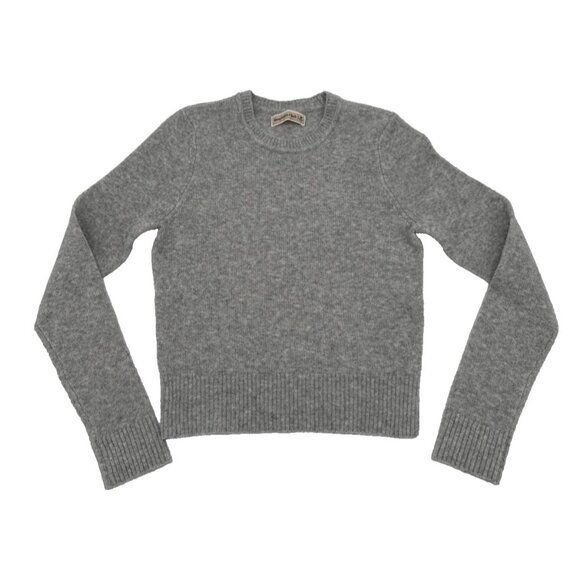 Abercrombie & Fitch Wool blend tight Knit Sweater grey Medium long sleeve woman - Picture 1 of 5